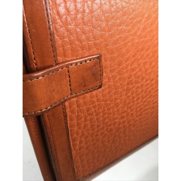 Dooney & Bourke Vtg  SMALL Brown Leather Planner Agenda-Made in USA - Distressed - Picture 10 of 12